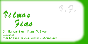 vilmos fias business card